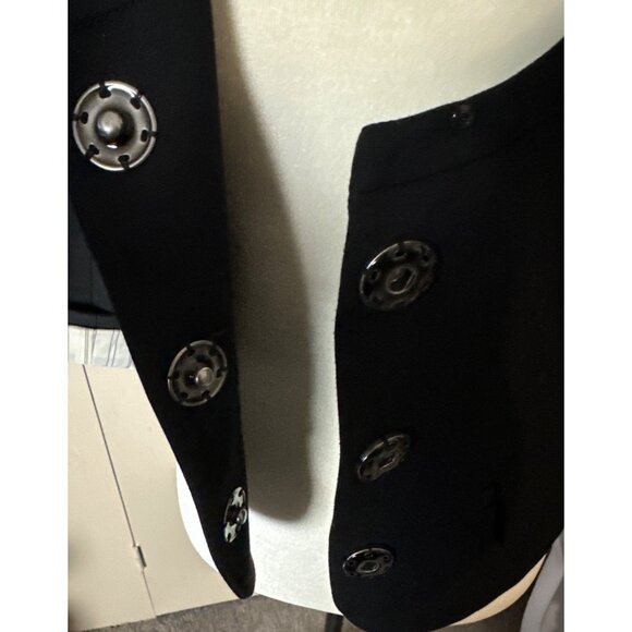 Elegant Minimalist Trina Turk Black Mott Fitted Jacket Size 2 Party Chic Office - Picture 11 of 12